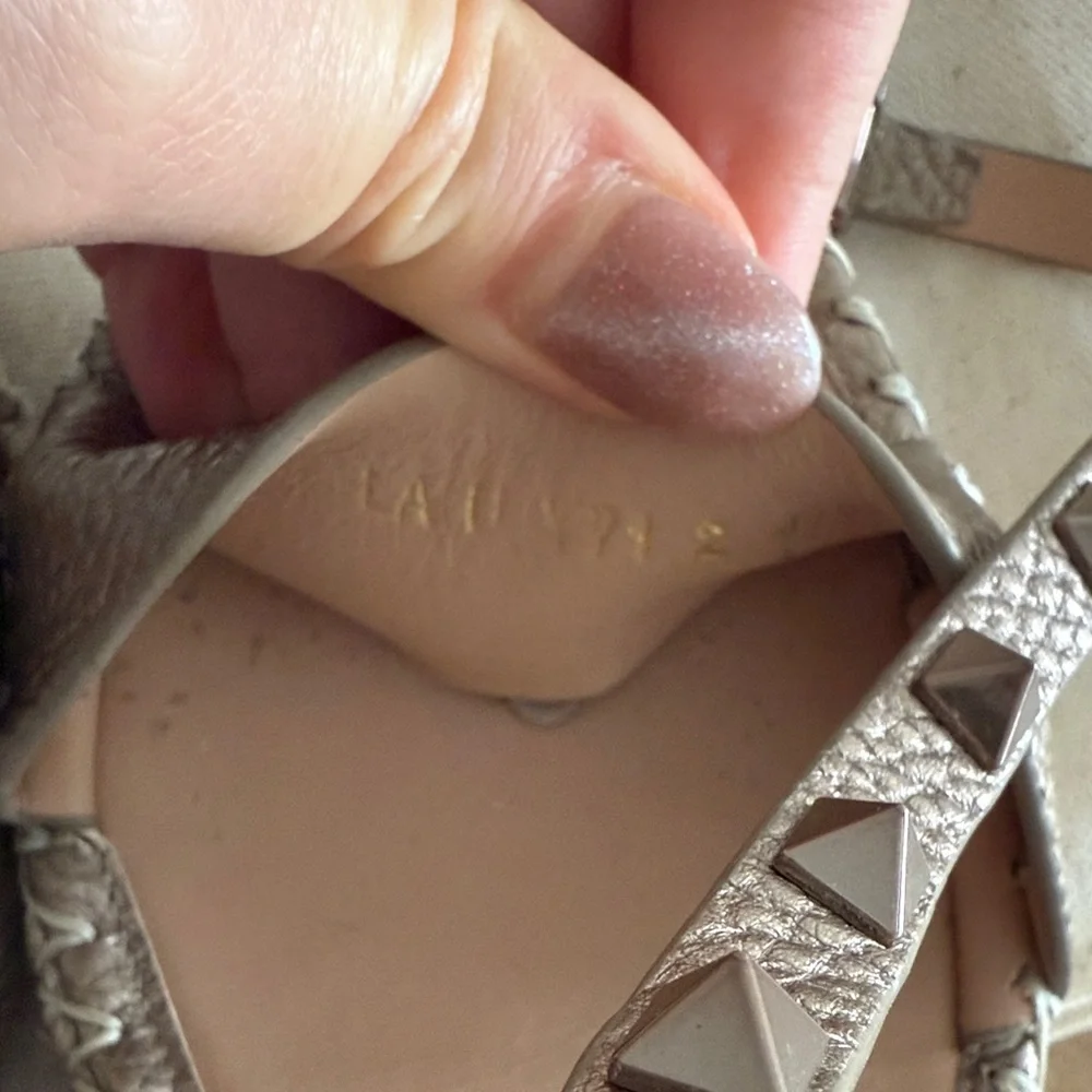 Valentino Garavani Tan Wedge Sandals